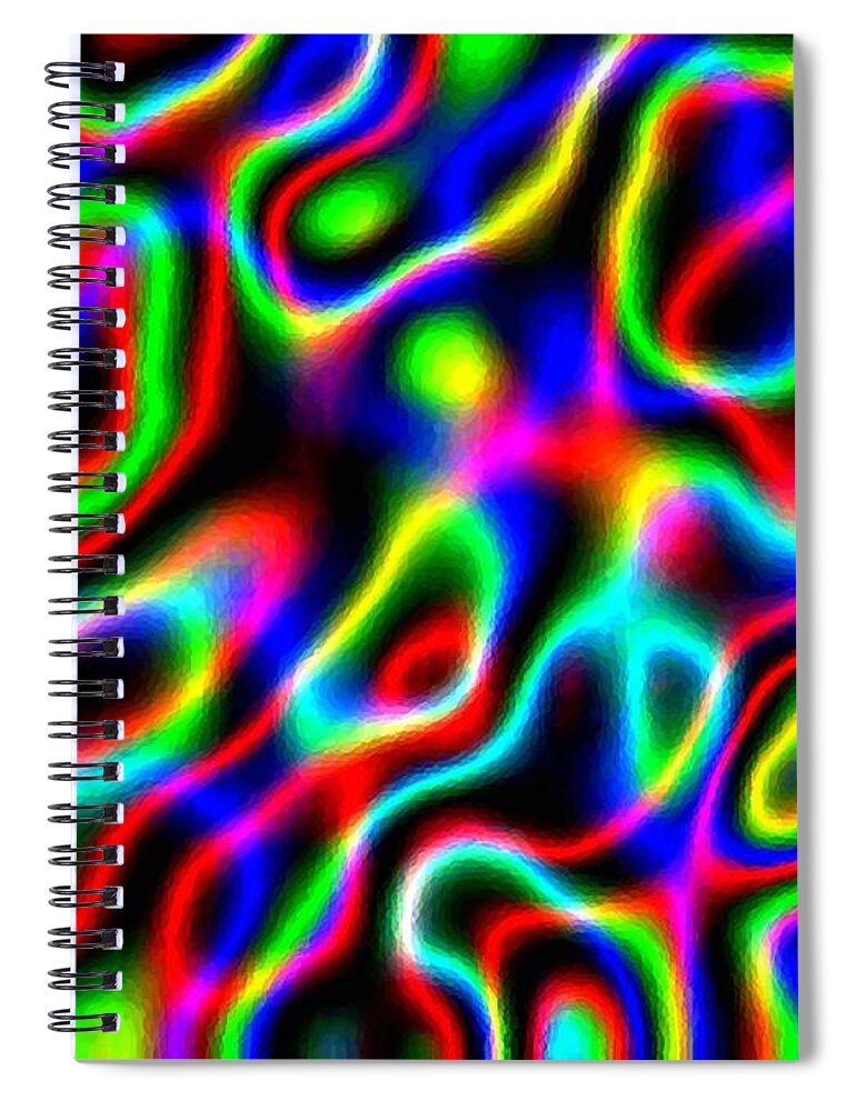 Abstract Spiral Notebook featuring the digital art Harmony 36 by Will Borden