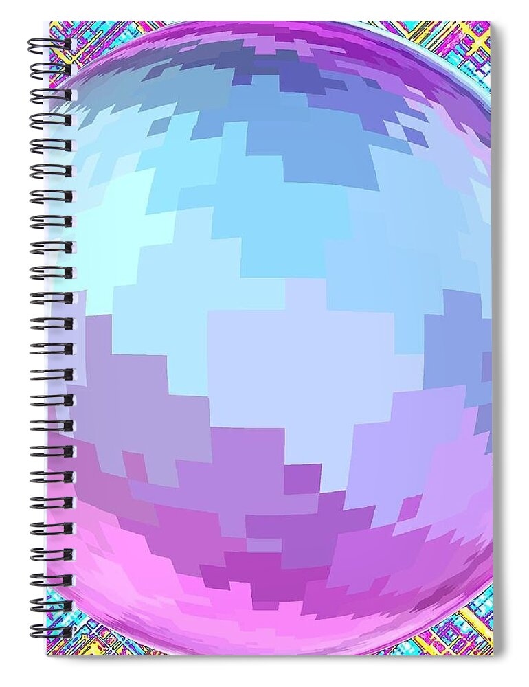 Abstract Spiral Notebook featuring the digital art Harmony 4 by Will Borden