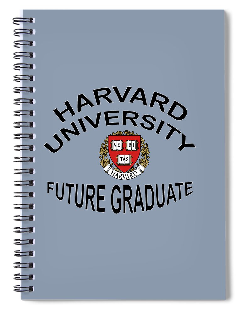 Harvard Spiral Notebook featuring the digital art Harvard University Future Graduate by Movie Poster Prints