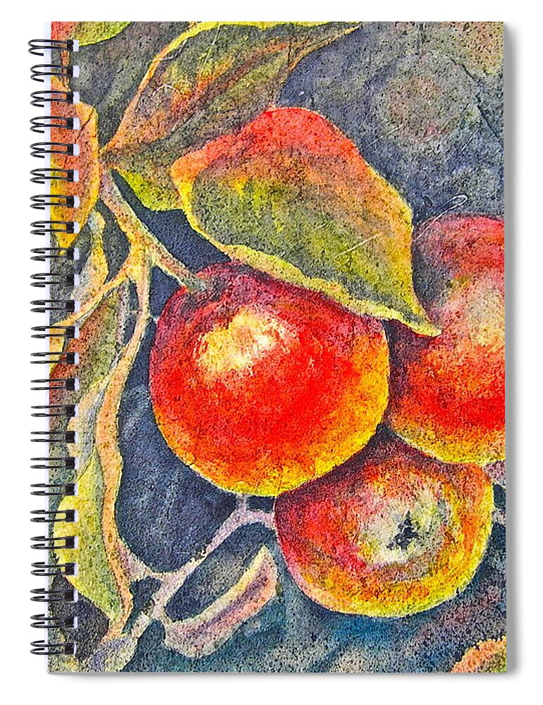 Watercolor Spiral Notebook featuring the painting Harvest Time by Carolyn Rosenberger