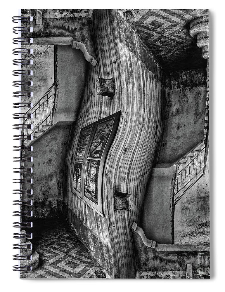 Haunted House Spiral Notebook featuring the digital art Haunted House by Phil Perkins