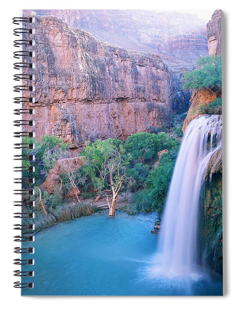 Havasu Spiral Notebook featuring the photograph Havasu Falls by Mark Miller