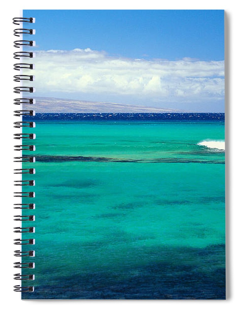 Aqua Spiral Notebook featuring the photograph Hawaii, Maui by Carl Shaneff - Printscapes