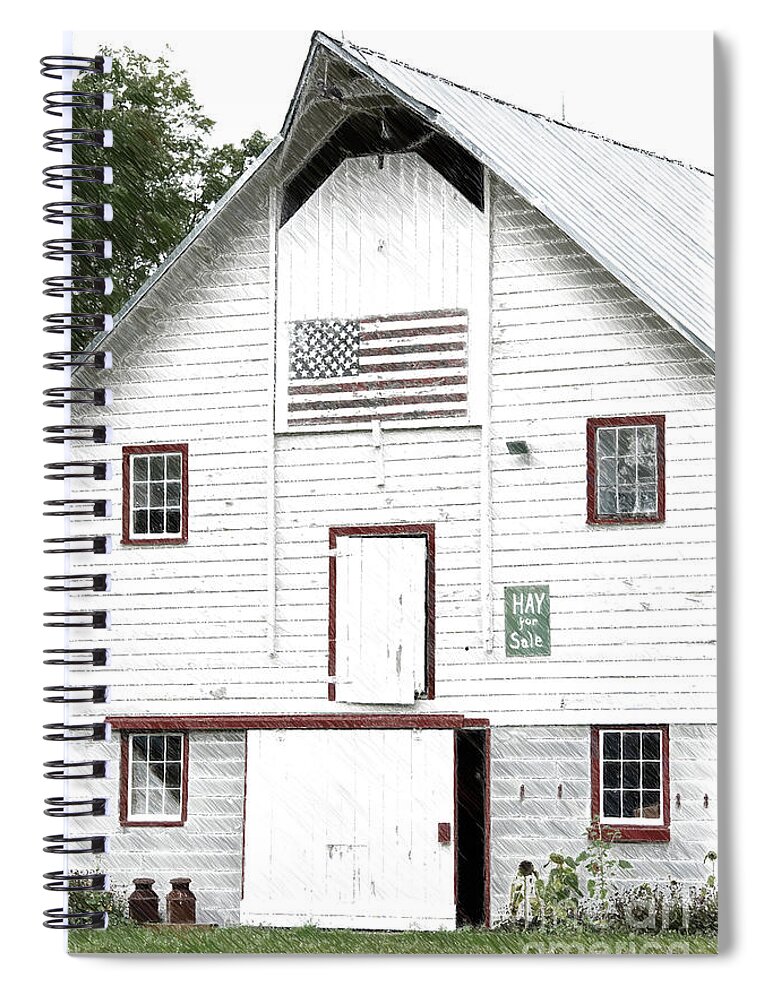 Barn Spiral Notebook featuring the photograph Hay for Sale by Nicki McManus