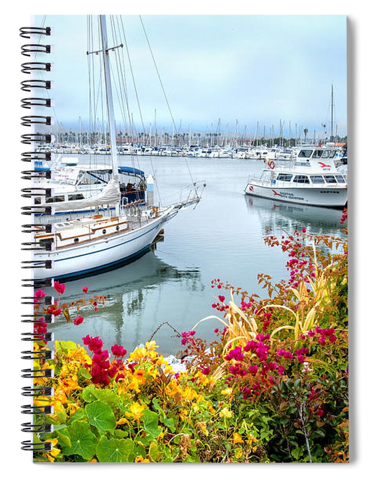 Haze Spiral Notebook featuring the photograph Hazy Days at the Harbor 2 by Lynn Bauer