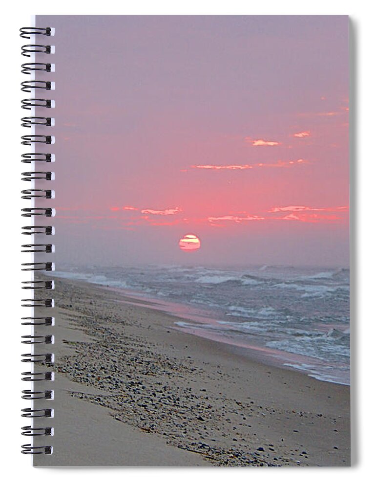 Haze Spiral Notebook featuring the photograph Hazy Sunrise by Newwwman