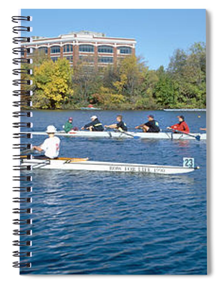 Photography Spiral Notebook featuring the photograph Head Of The Charles Rowing Festival by Panoramic Images