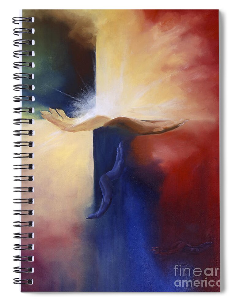 Christian Art Spiral Notebook featuring the painting The Gift of Self by Maria Hunt