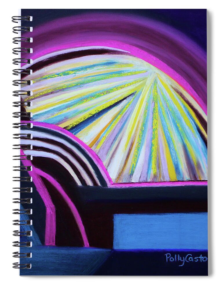 Spiritual Healing Spiral Notebook featuring the painting Healed from the Bed of Pain by Polly Castor