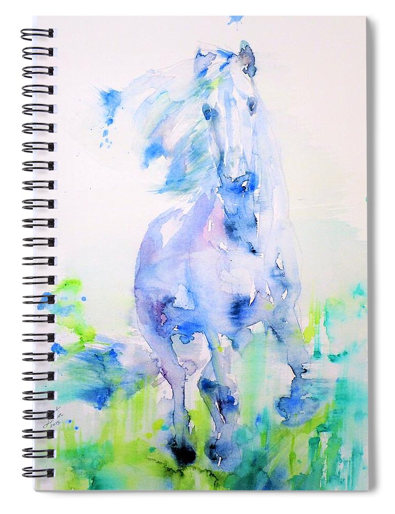 Horse Spiral Notebook featuring the painting Healing Force by Fabrizio Cassetta