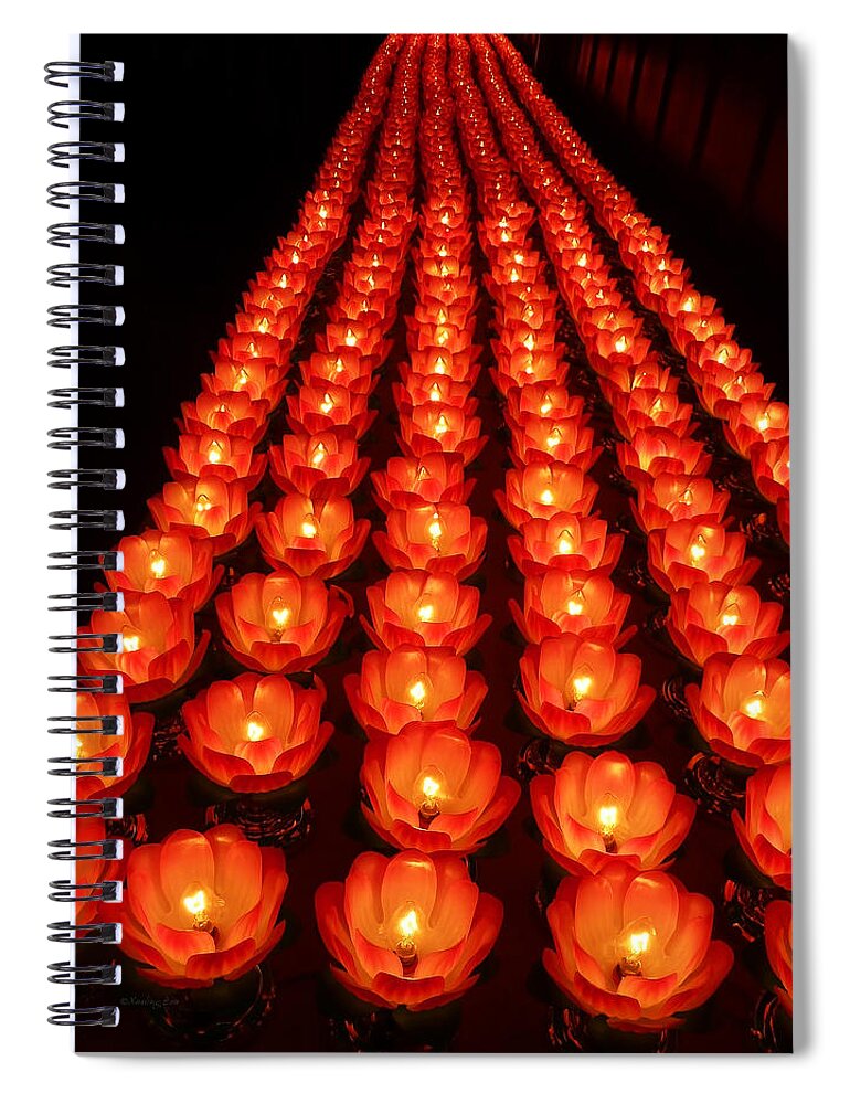 Lights Spiral Notebook featuring the photograph Healing Lights 1 by Xueling Zou