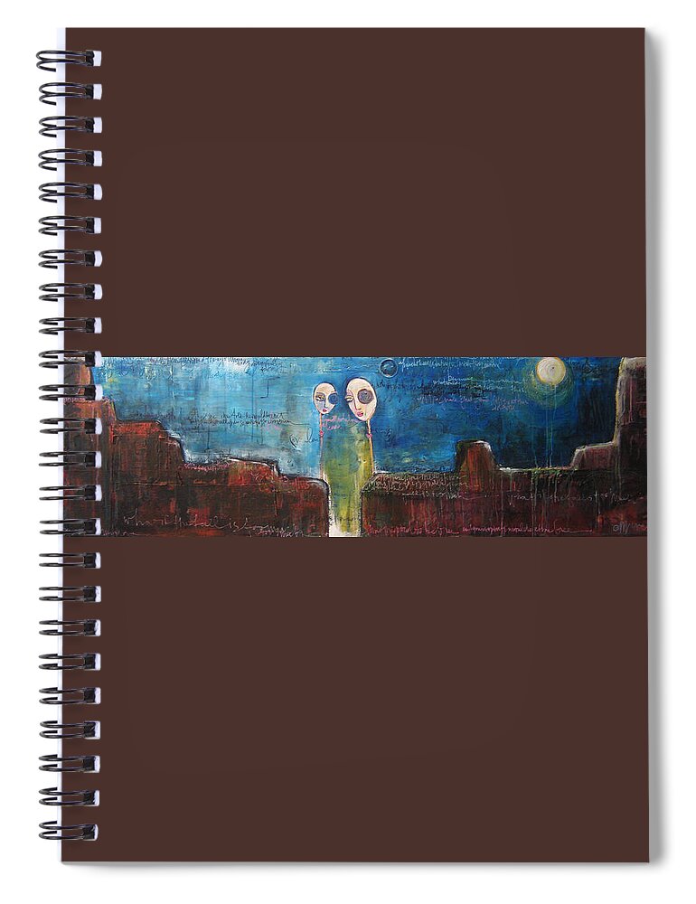 From The Lollipop Love Series Spiral Notebook featuring the painting Heart Beats The Same by Laurie Maves ART