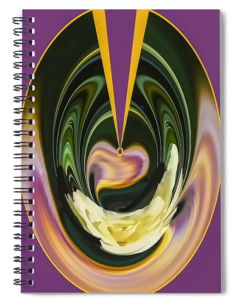 Purple Spiral Notebook featuring the photograph Heart of the Rose by Maria Coulson