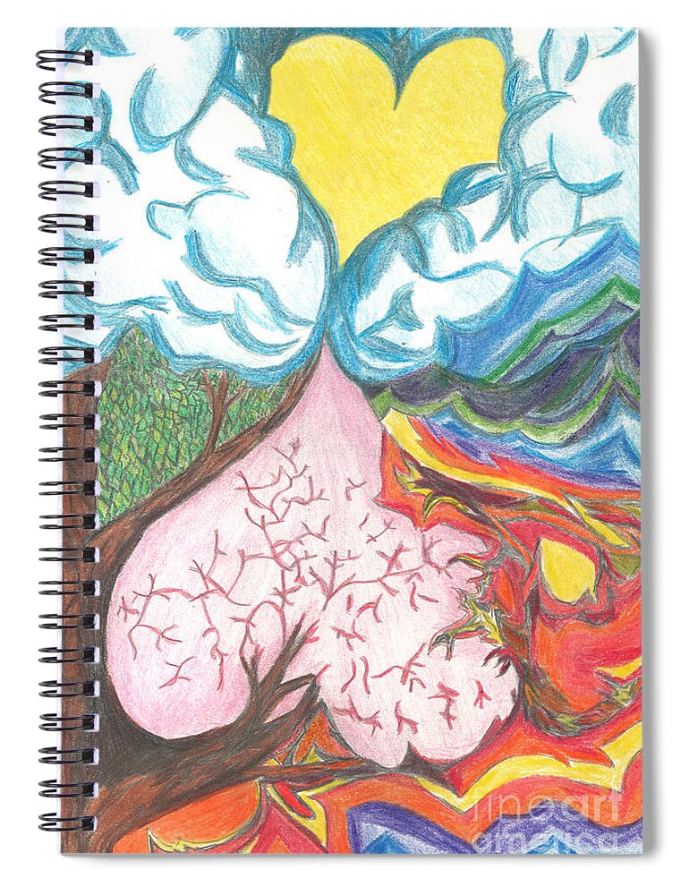 Heart Rooted In Love Spiral Notebook featuring the digital art Heart Rooted In Love by Curtis Sikes