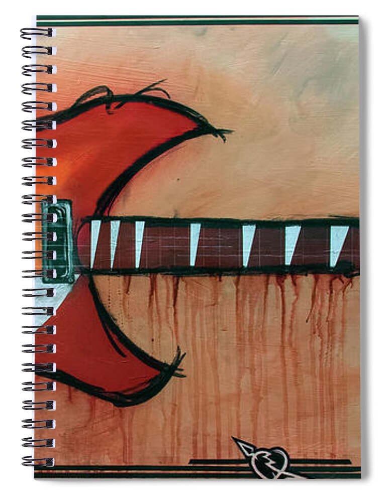 Rickenbacker Spiral Notebook featuring the painting Heartbreaking 12 String by Sean Parnell