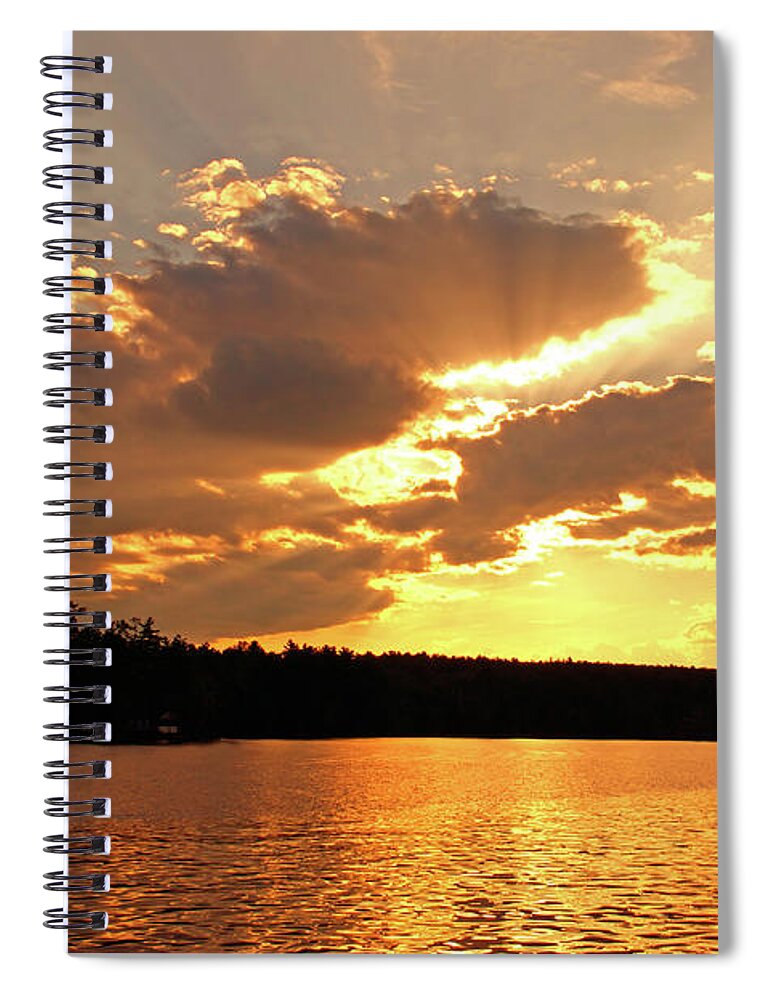  Sunset Spiral Notebook featuring the photograph Heaven Shining by Lynda Lehmann