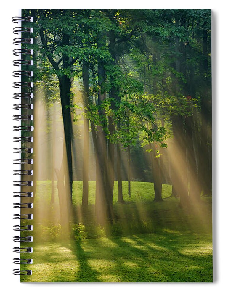 Sunrise Spiral Notebook featuring the photograph Heavenly Light Sunrise by Christina Rollo