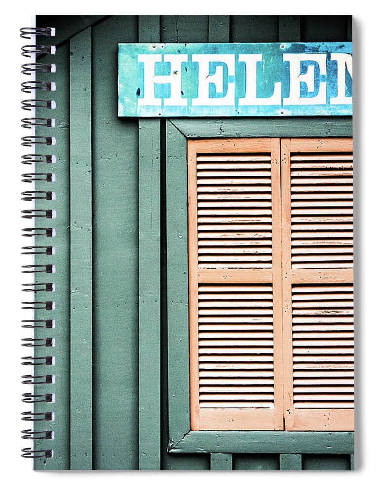 Helena Spiral Notebook featuring the photograph Helena Sign on a Spring Day by Parker Cunningham