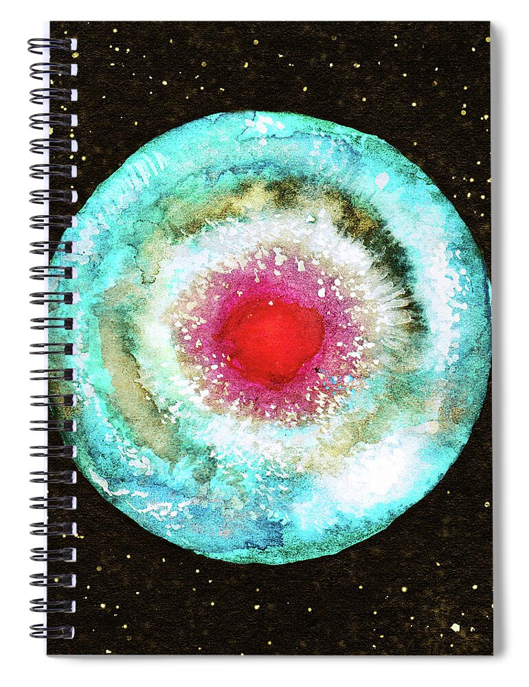 Sky Spiral Notebook featuring the painting Eye of God by Srimati Arya Moon
