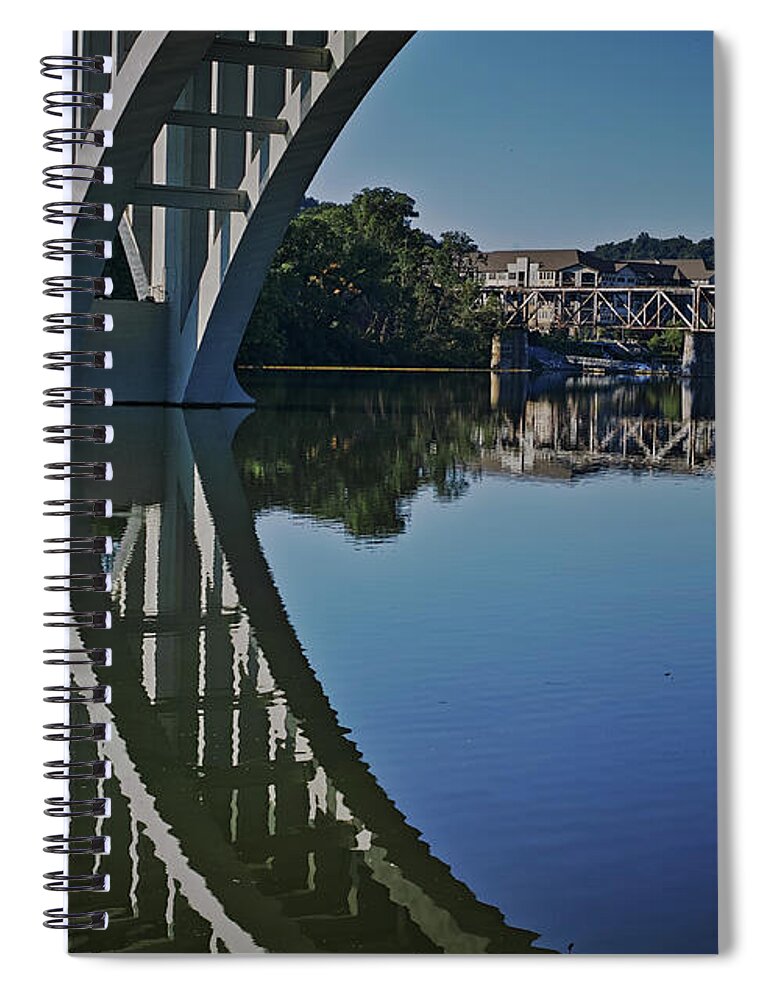 Henley Spiral Notebook featuring the photograph Henley Street Bridge by Douglas Stucky