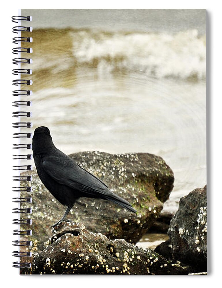 Crow Spiral Notebook featuring the photograph Here I Love You by Rebecca Sherman