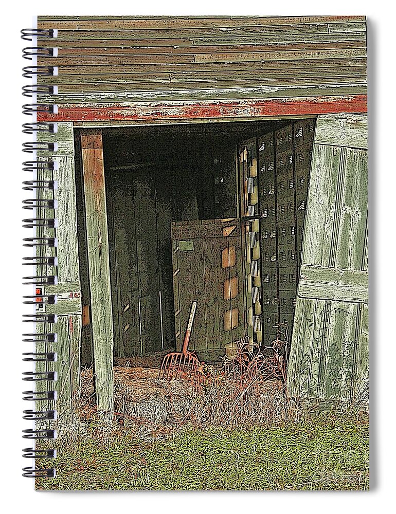 Barn Spiral Notebook featuring the photograph Hey Day by Julie Lueders 