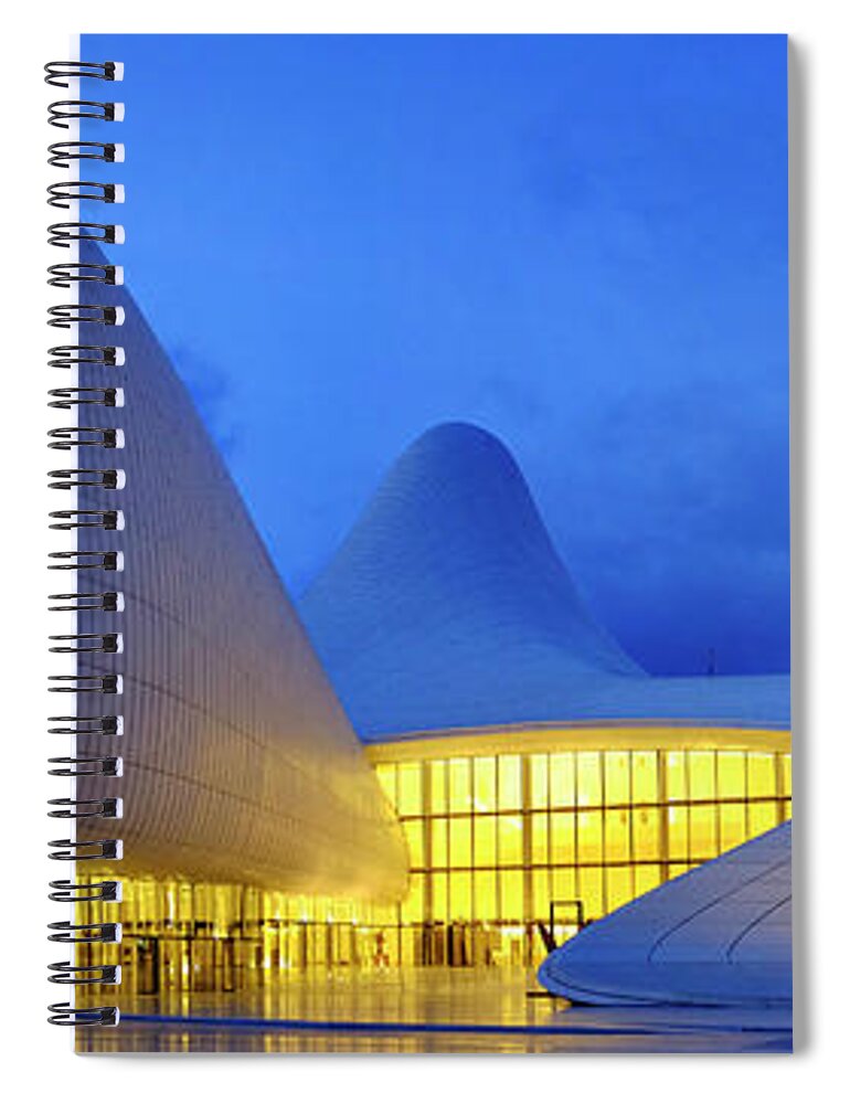 Heydar Aliyev Center Spiral Notebook featuring the photograph Heydar Aliyev Center by Fabrizio Troiani