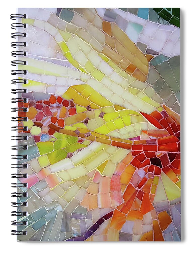 Hibiscus Spiral Notebook featuring the mixed media Hibiscus #1 by Adriana Zoon