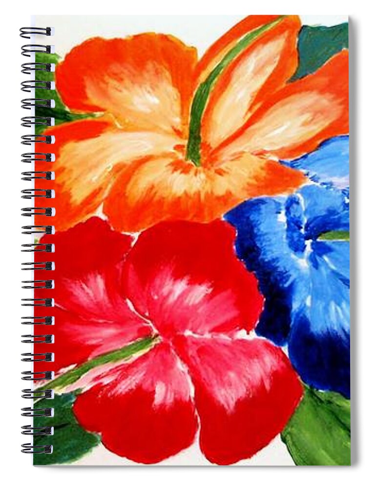 Hibiscus Spiral Notebook featuring the painting Hibiscus by Jamie Frier