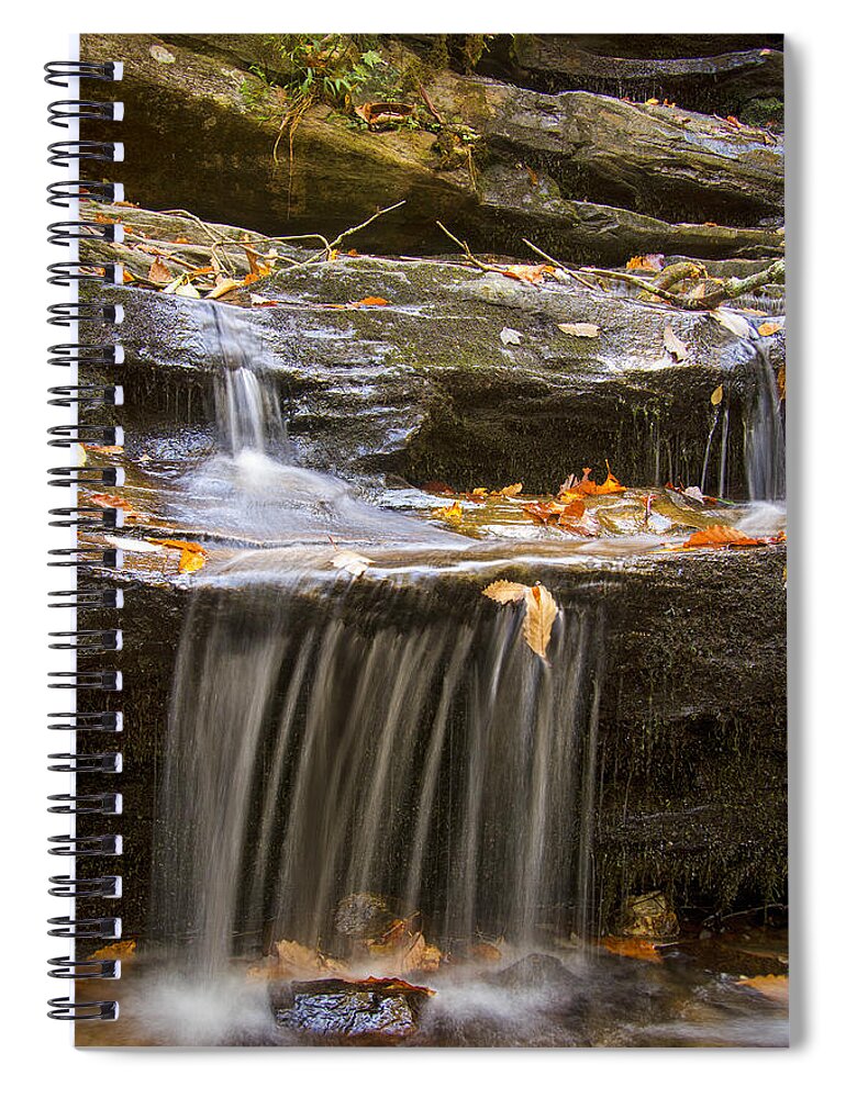 Hidden Falls Spiral Notebook featuring the photograph Hidden Falls Detail by Bob Decker