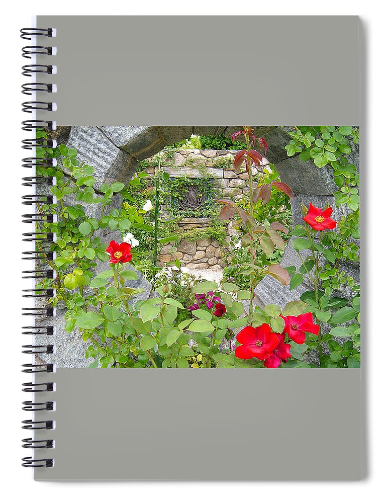 Roses Spiral Notebook featuring the photograph Hidden Jewel of a Secret Garden by Kristin Hatt