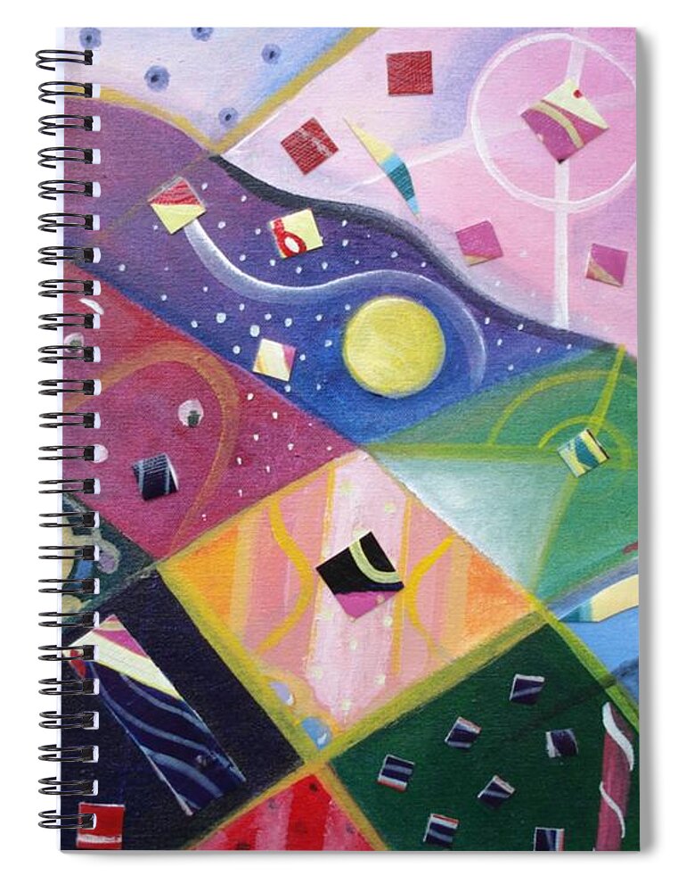 People And Pets Spiral Notebook featuring the painting Hiding in Plain Sight by Helena Tiainen