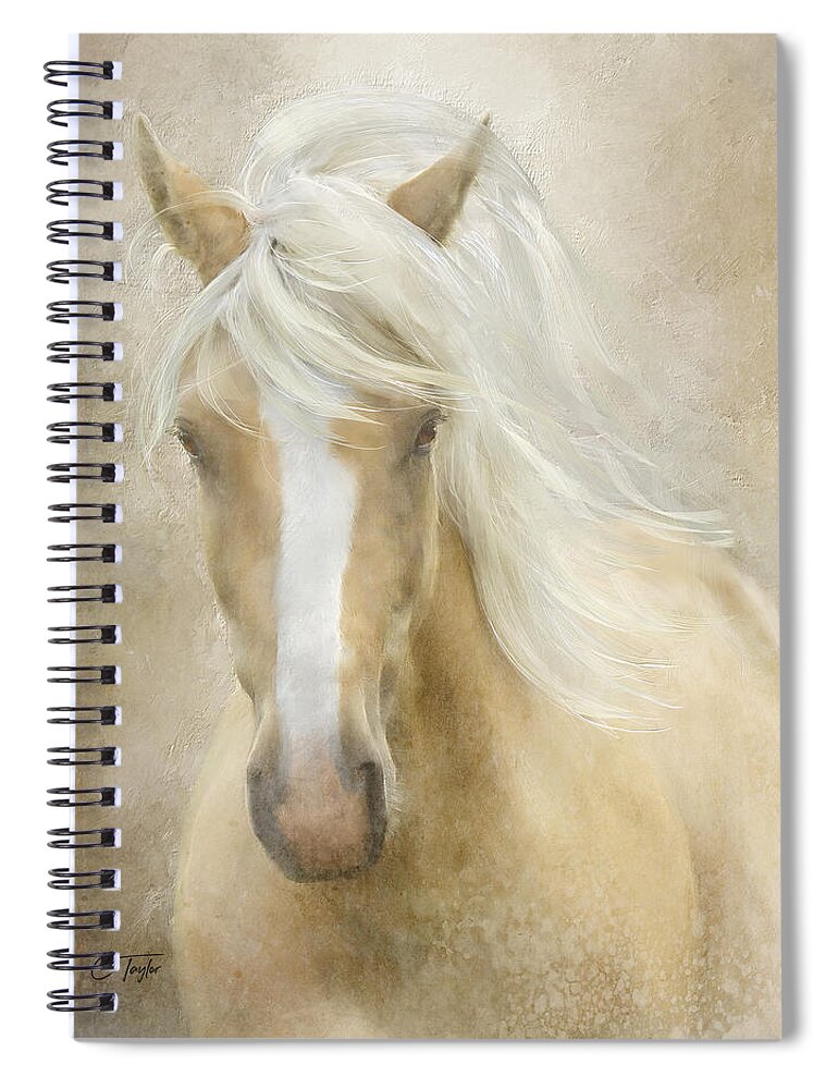 Horses Spiral Notebook featuring the painting Spun Sugar by Colleen Taylor