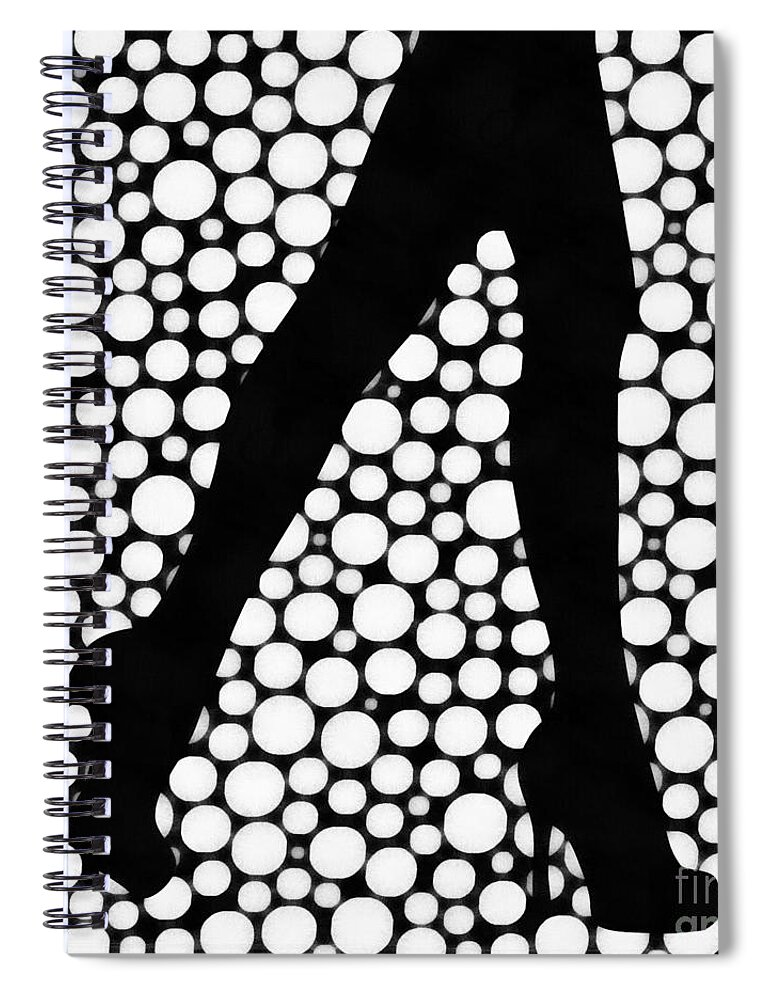 Woman Spiral Notebook featuring the painting High Heeled Woman by Edward Fielding