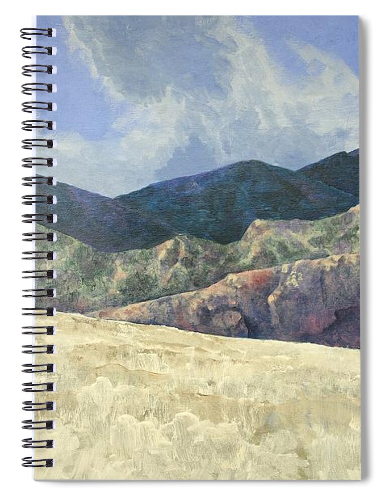 Meadow Spiral Notebook featuring the painting High Meadow by Kerry Beverly