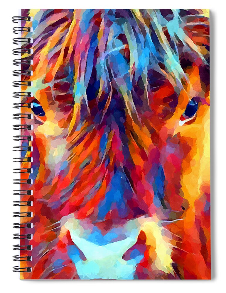 Highland Cow Watercolor Spiral Notebook featuring the painting Highland Cow by Chris Butler