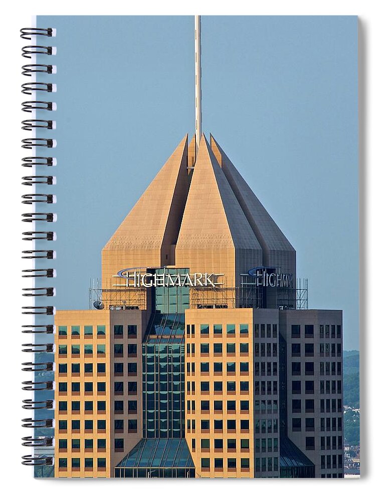 Pittsburgh Spiral Notebook featuring the photograph HIGHMARK Building by Frozen in Time Fine Art Photography