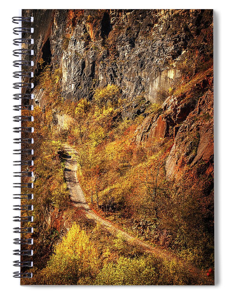 Jenny Rainbow Fine Art Photography Spiral Notebook featuring the photograph Hiking Trail in Canyon. Velka America by Jenny Rainbow