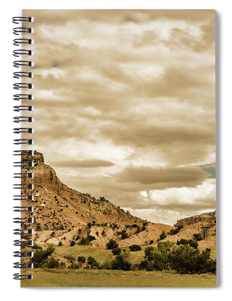 Abiquiu Spiral Notebook featuring the photograph Hills at the Ranch by Paul LeSage