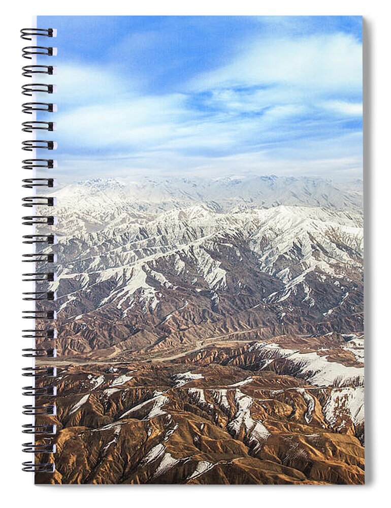 Central Asia Spiral Notebook featuring the photograph Hindu Kush Snowy Peaks by SR Green