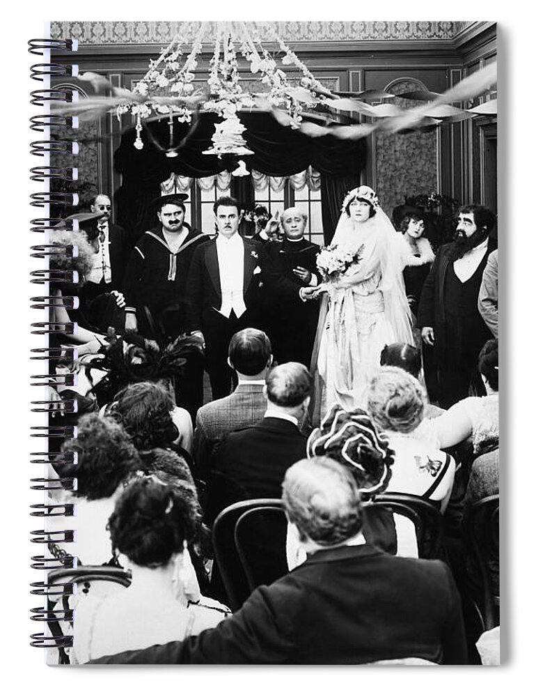 -weddings & Gowns- Spiral Notebook featuring the photograph His Last False Step, 1919 by Granger