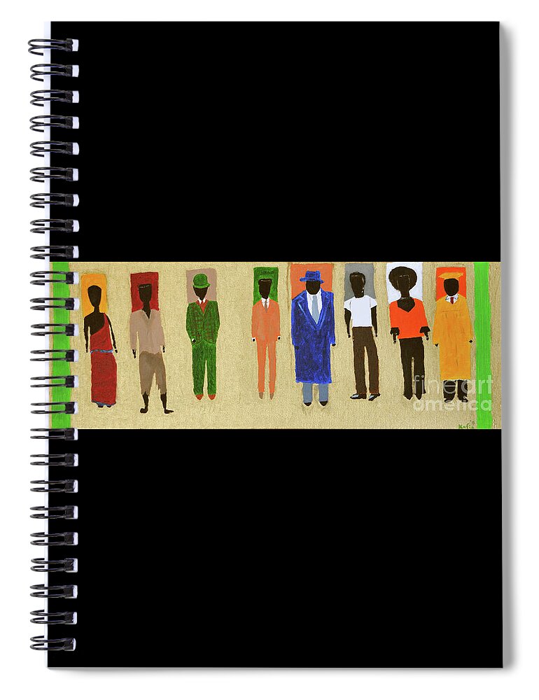 African American Spiral Notebook featuring the painting His Legacy by Kafia Haile