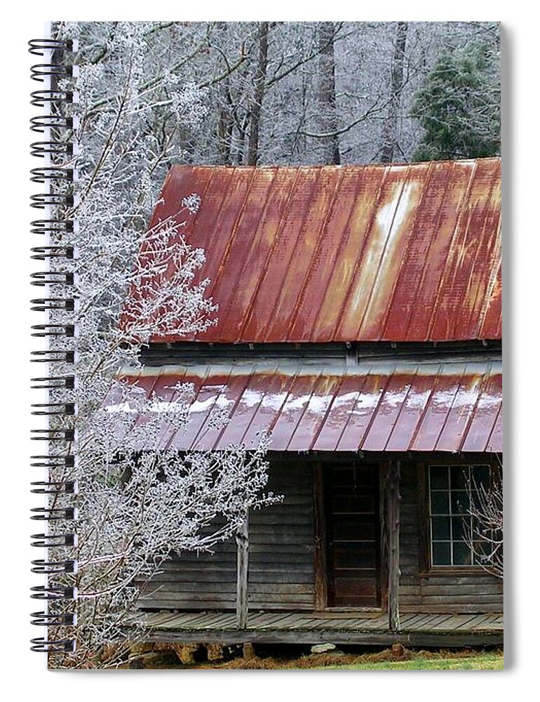 Cabin In Woods Spiral Notebook featuring the photograph Historic North Carolina Cabin by Rosanne Licciardi