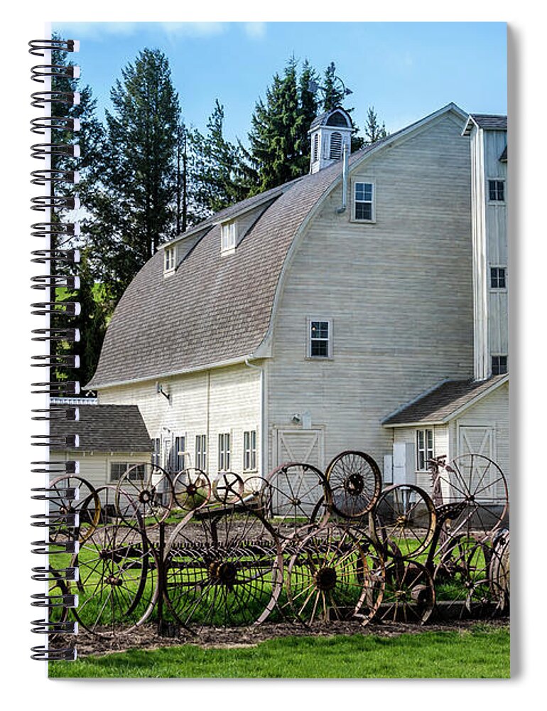Uniontown Spiral Notebook featuring the photograph Historic Uniontown Washington Dairy Barn - 2 by Gary Whitton