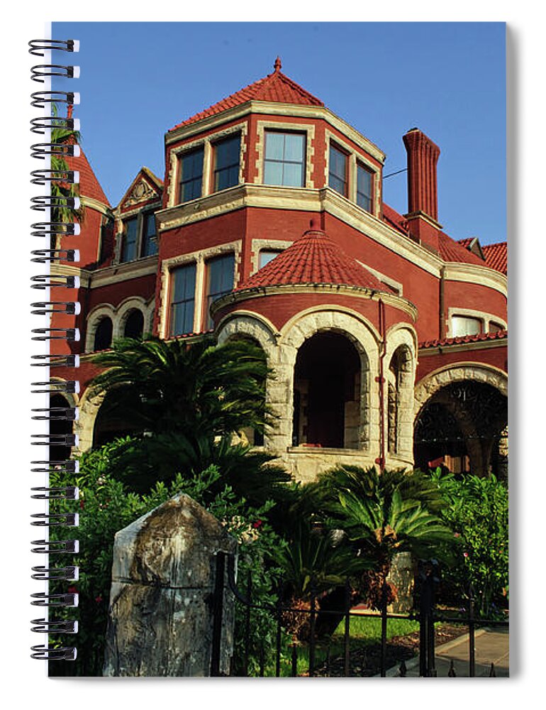 Historical Galveston Mansion Spiral Notebook featuring the photograph Historical Galveston Mansion by Tikvah's Hope