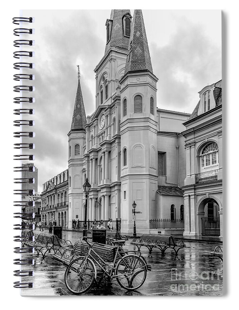 St Louis Cathedral Spiral Notebook featuring the photograph Historical St. Louis Cathedral - NOLA by Kathleen K Parker