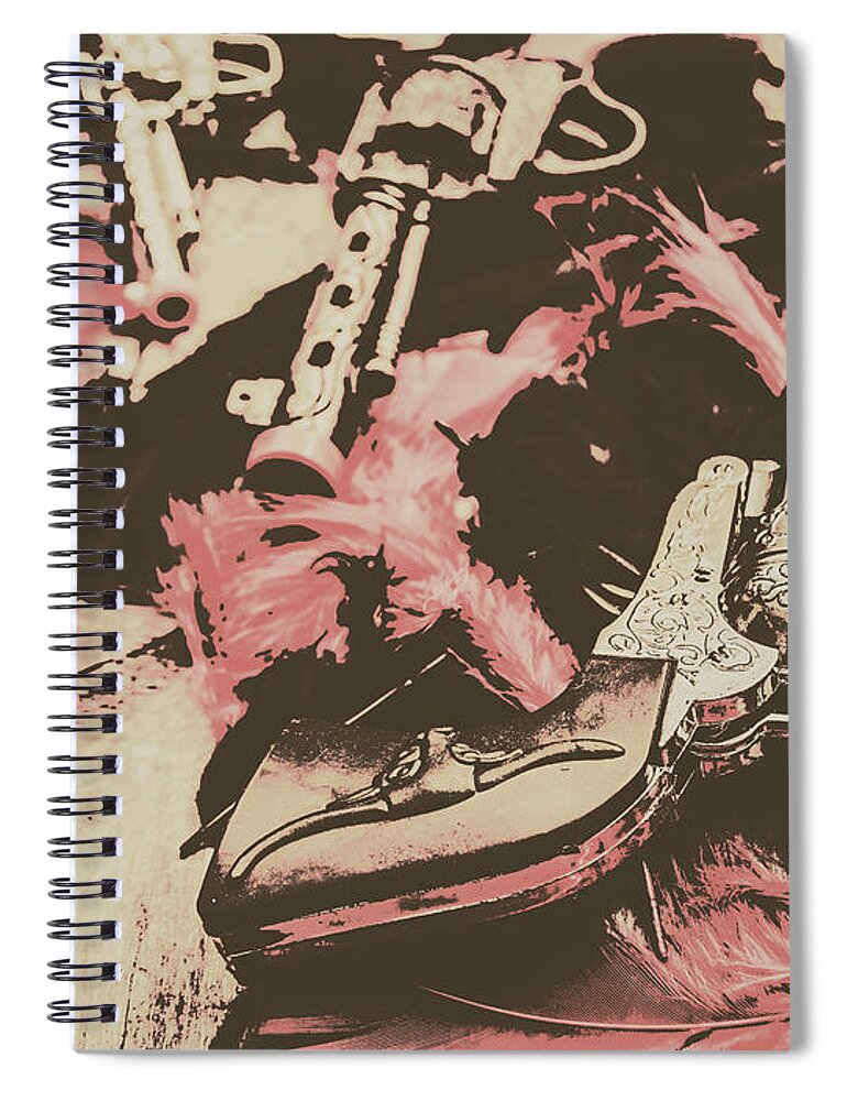 Guns Spiral Notebook featuring the photograph History in western rivalry by Jorgo Photography