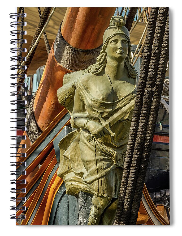 Surprise Spiral Notebook featuring the photograph HMS Surprise by Bill Gallagher