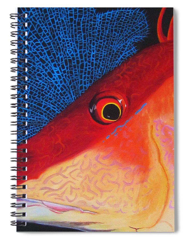 Fish Spiral Notebook featuring the painting Hog Fish by Anne Marie Brown
