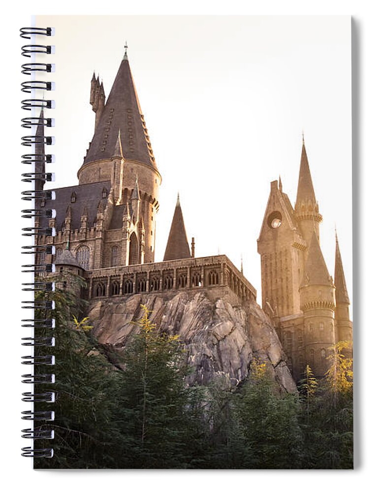Harry Potter Spiral Notebook featuring the photograph Hogwarts Dusk by Rebecca Parker